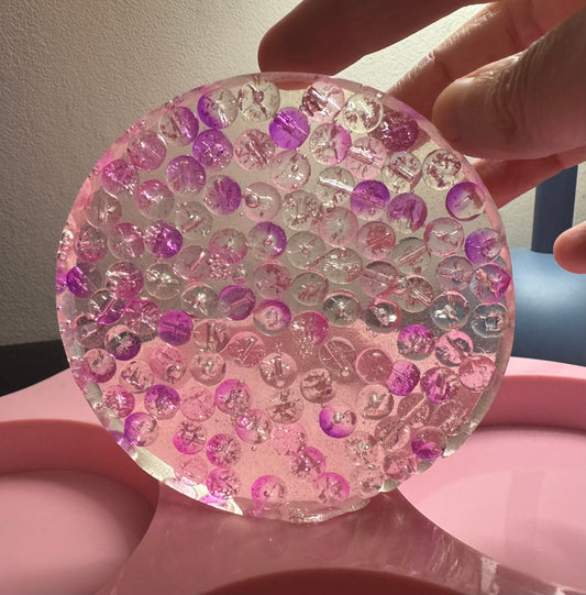 Pink and purple reusable picky pad